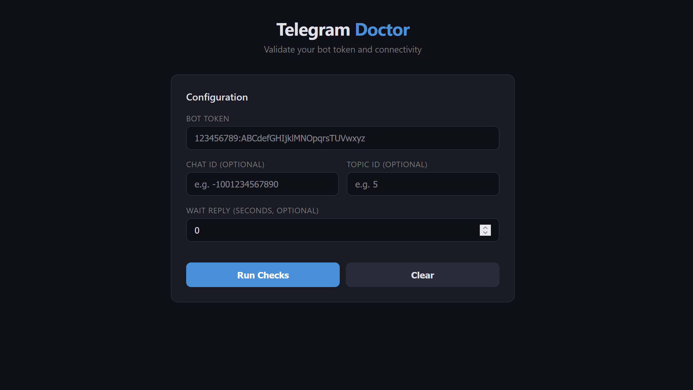 Telegram Doctor screenshot